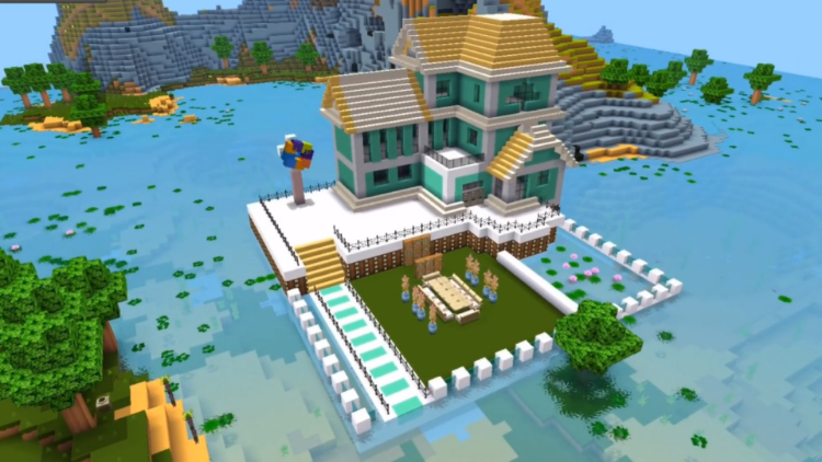 迷你世界水上超级豪华休闲大别墅 一起来嗨皮吧!