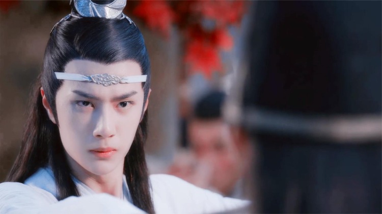 蓝忘机古装美男子,这才是翩翩白衣少年,人间值得王一博